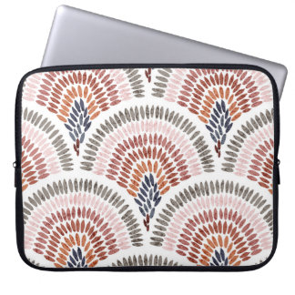 Sömlös vågigt mönster. Seigaiha-design i polka do Laptop Fodral