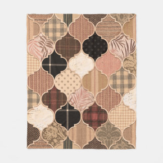 Sömlös, varierad texturerad marockansk tile Mönste Fleecefilt