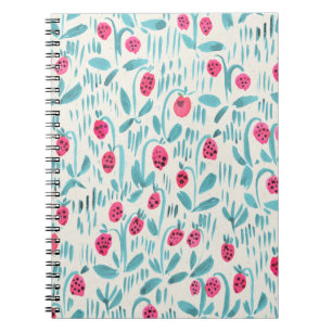 Sömlös vattenfärg, blommönster på papper textur anteckningsbok