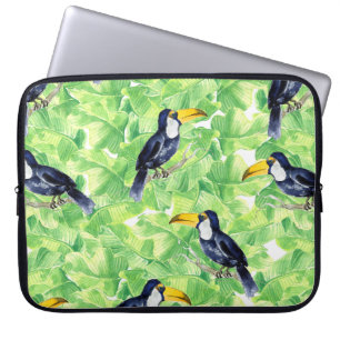 Sömlös vattenfärg mönster med beröring på grönt l laptop fodral