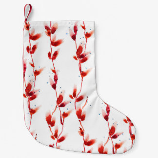 Sömlös vattenfärg mönster med fitta insida liten julstrumpa