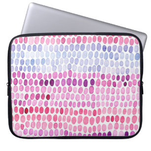 Sömlös vattenfärgad mönster. Rosa och grått Laptop Fodral