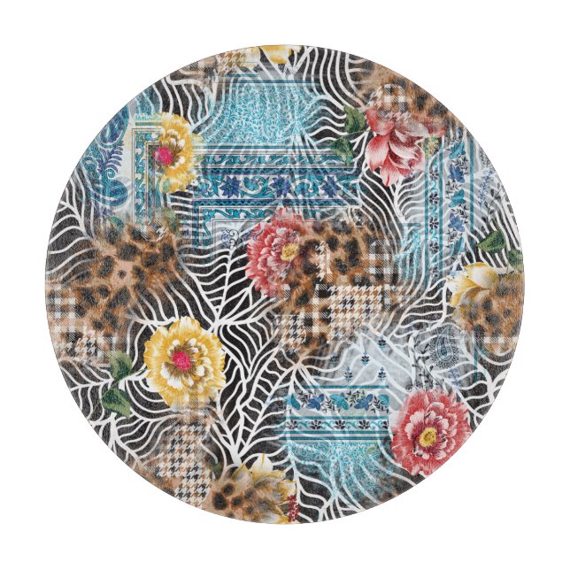 Sömlös vattenfärgsblomma, texturerad mönster. (Framsidan)