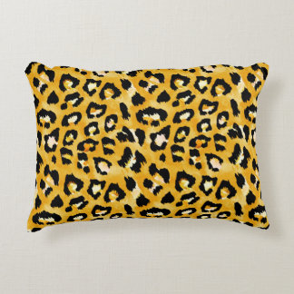 Sömlös vattenfärgsdjurskrift mönster prydnadskudde