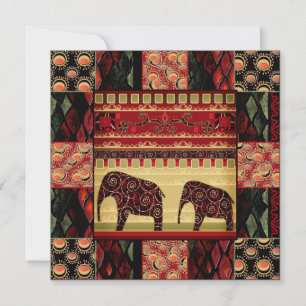 Sömlös vintage av abstrakt retro african indian el inbjudningar