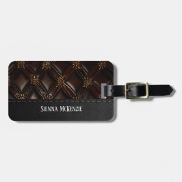 Sömlös Vintage Embossed bagagetagg Bagagebricka