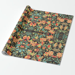 Sömlös vintage kaotisk dekorativ abstrakt flora presentpapper