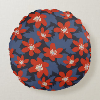 Sömlös vintage mönster i Skandinaviska stil med Rund Kudde