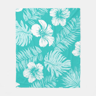 Sömlös vintage mönster med löv av tropiska p fleecefilt