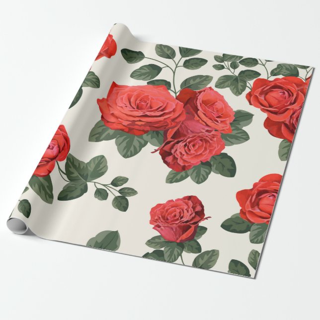 Sömlös vintage mönster med ro presentpapper (Utrullad)