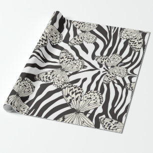 Sömlös vintage multifärgad butterflugor mönster. B Presentpapper