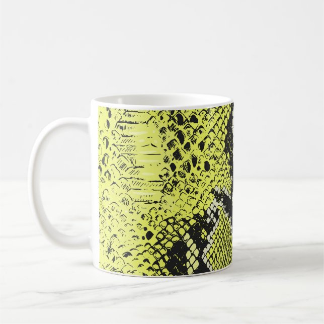 Sömlös vintage, orm, djurskinn mönster. Snakes Kaffemugg (Vänster)