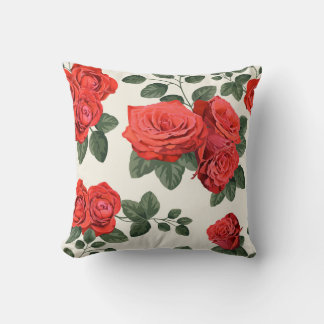 Sömlös vintage ro mönster, blommigtens utformning. kudde
