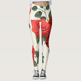 Sömlös vintage ro mönster, blommigtens utformning. leggings