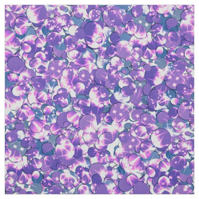 Sömlös violett lila silver glitter glittergnistor  tyg (Provkarta)