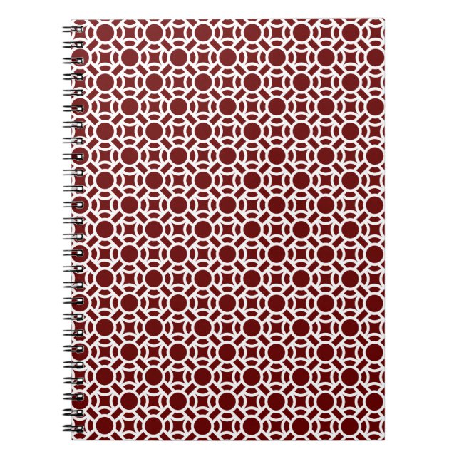 Sömlös vit Mönster DIY Background Färg Anteckningsbok Med Spiral (Framsidan)