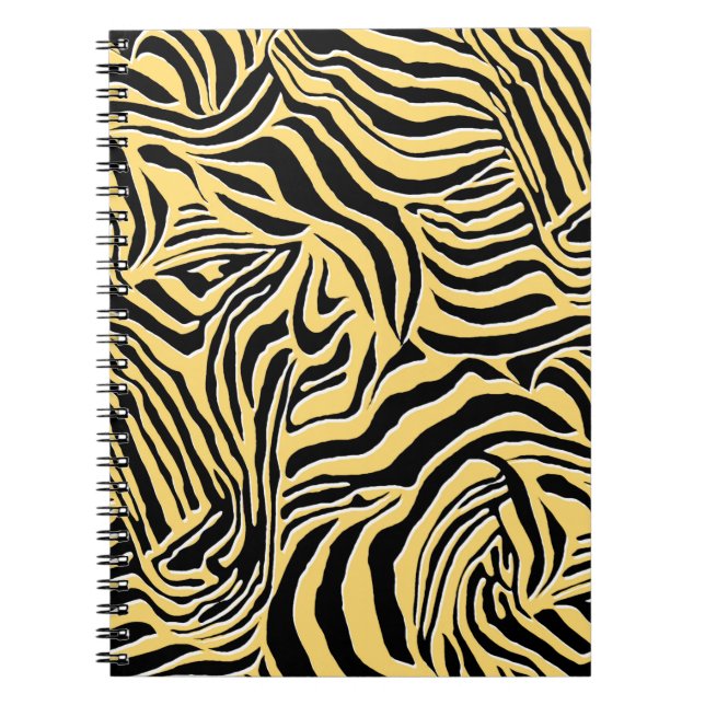 Sömlös zebra mönstrad, djur, tapet, abstrakt anteckningsbok (Framsidan)