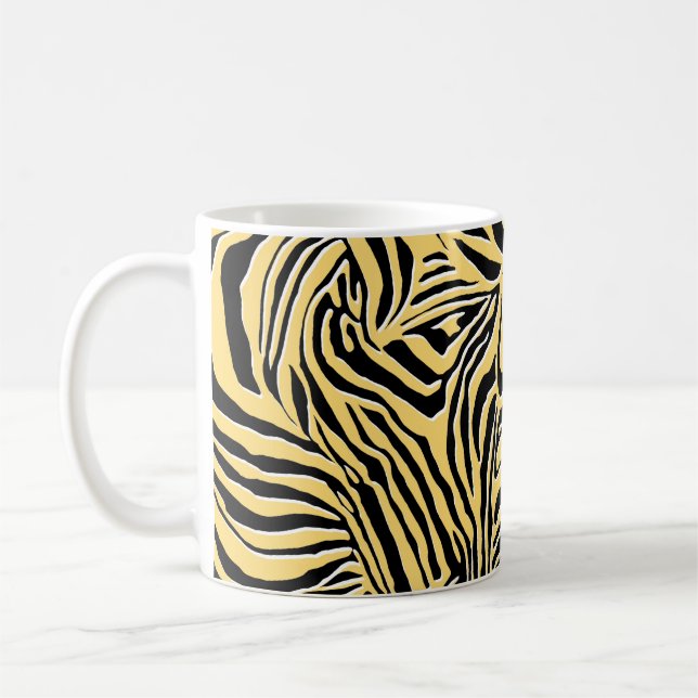 Sömlös zebra mönstrad, djur. tapet,abstrakt kaffemugg (Vänster)