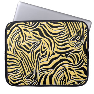 Sömlös zebra mönstrad, djur, tapet, abstrakt laptop fodral