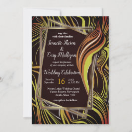 Sömlösa Abstrakter för kreativ, gult och Orange Inbjudningar