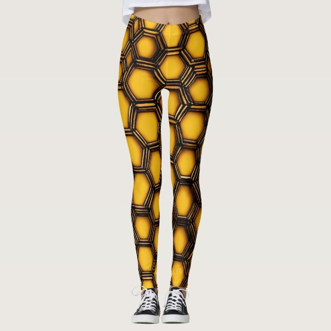 Sömlösa arbetsbalkar - Tummikontroll och kvadratis Leggings (Framsida)