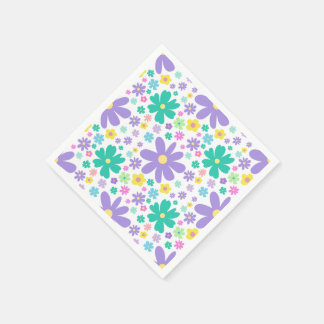 Sömlösa blommiga mönsterpappersservetter pappersservett