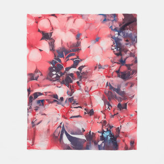 sömlösa blommor av abstrakt, oljemålning stil, sju fleecefilt
