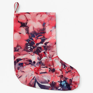 sömlösa blommor av abstrakt, oljemålning stil, sju liten julstrumpa
