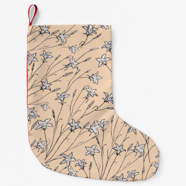 Sömlösa blommor från mönster, pastellutsningar, ko liten julstrumpa (Framsidan)
