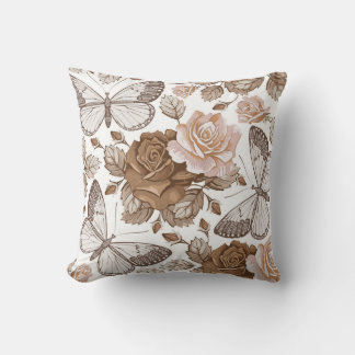 Sömlösa Butterflies-insekten flyger. Blommor Kudde