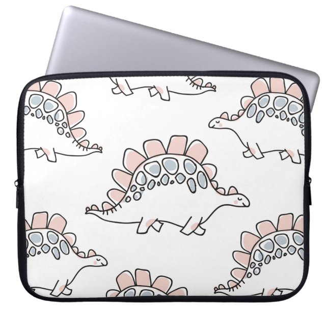 Sömlösa dinosaurier mönster laptop fodral (Framsidan)