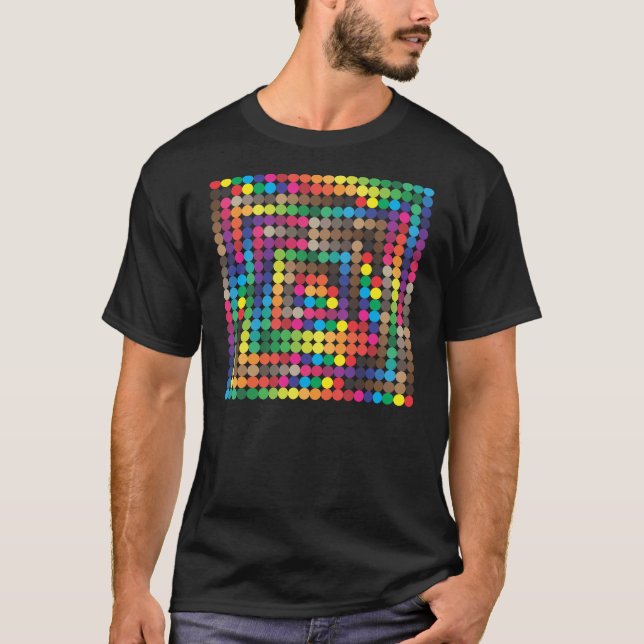 sömlösa färgade cirklar t shirt (Framsida)