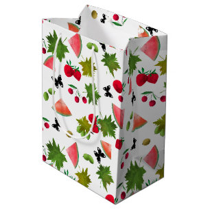 Sömlösa fruktberries Vattenfärgad Tecknad Cute Wh