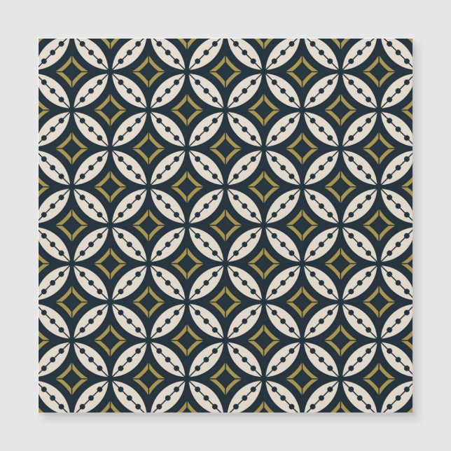 Sömlösa geometriska blommor: färglöst mönster. (Framsida)