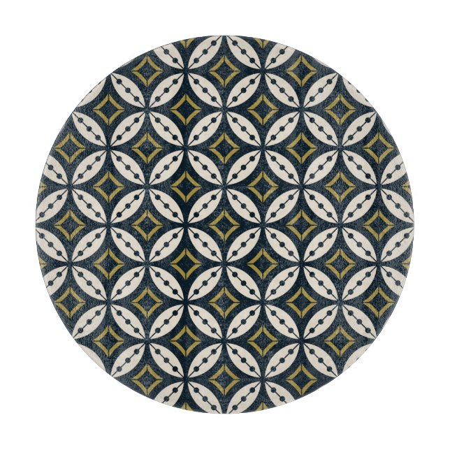 Sömlösa geometriska blommor: färglöst mönster. (Framsidan)