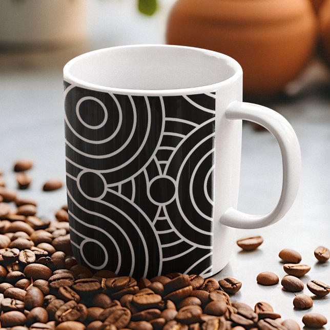 Sömlösa geometriska cirklar kaffemugg (Mugs)