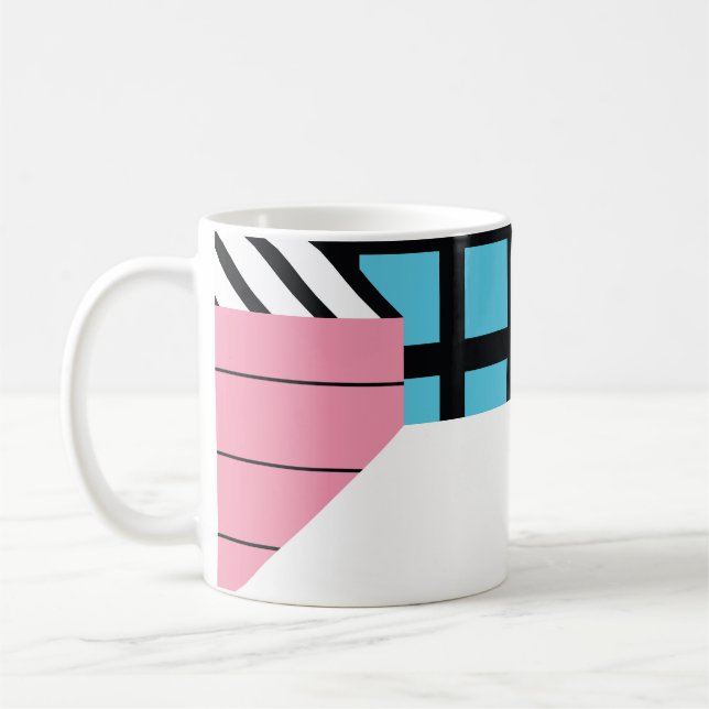 Sömlösa geometriska former Mönster. Kaffemugg (Vänster)