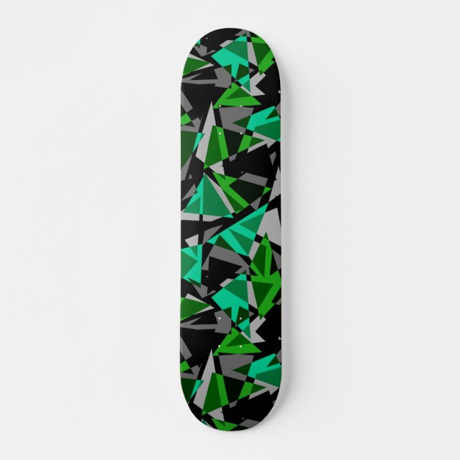 Sömlösa geometriska trianglar mini skateboard bräda 18,5 cm (Framsida)