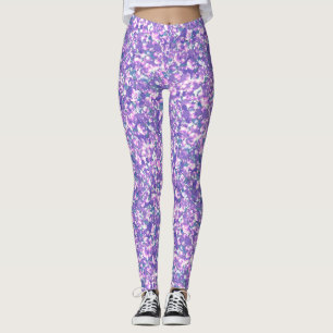 Sömlösa glitter-glittersekviner shimmers silver leggings