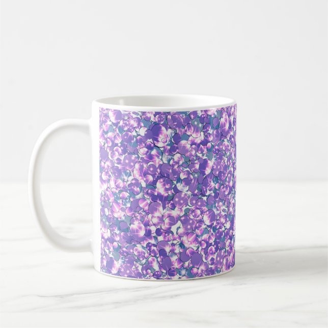 Sömlösa glitter-sekvenser gnistra lila violett pat kaffemugg (Vänster)