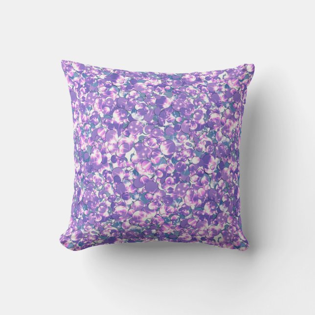 Sömlösa glitter-sekvenser gnistra lila violett pat kudde (Framsida)