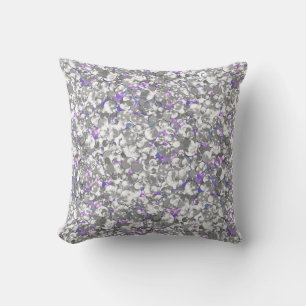 Sömlösa glitter-sekvenser gnistra silver violet pa kudde