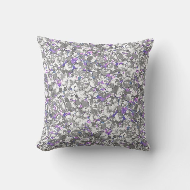 Sömlösa glitter-sekvenser gnistra silver violet pa kudde (Framsida)