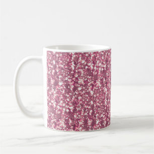Sömlösa glitterpaljetter gnistrar rosa mönster cir kaffemugg