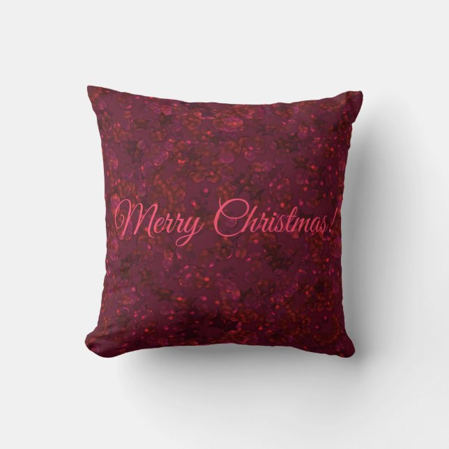 Sömlösa God jul glitter-sekvenser gnistra r Kudde (Framsida)
