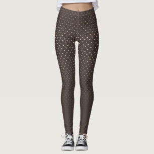 Sömlösa golden kongolei cirklar brun choklad c leggings