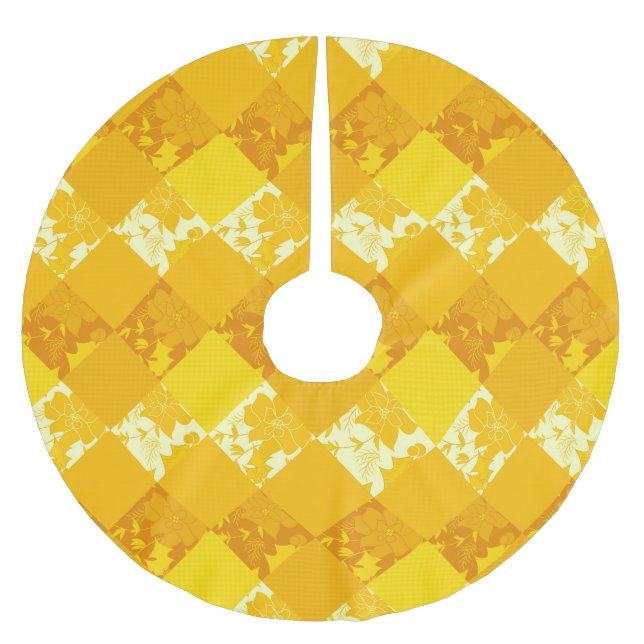 Sömlösa jullappar mönster geome julgransmatta borstad polyester (Framsidan)