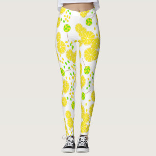 Sömlösa, klara citronskivor, godis, lippor, söta leggings