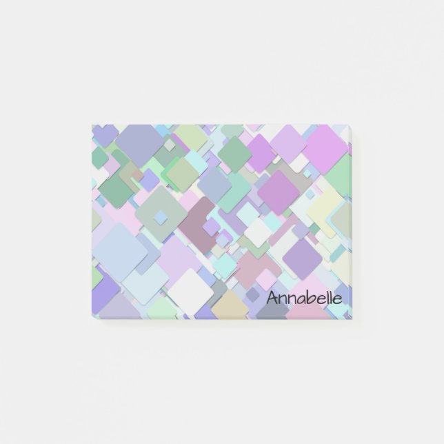 Sömlösa kvadrater med arkitektonisk design post-it block (Framsida)