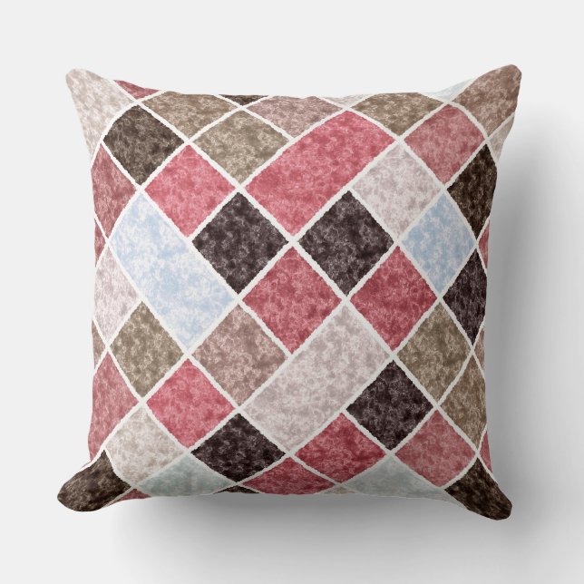 Sömlösa lapptäcksgranitmarmor kudde (Framsida)